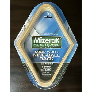 New Mizerack Solid Wood Nine Ball Pool Billiards Rack 2 1/4" Billard Balls